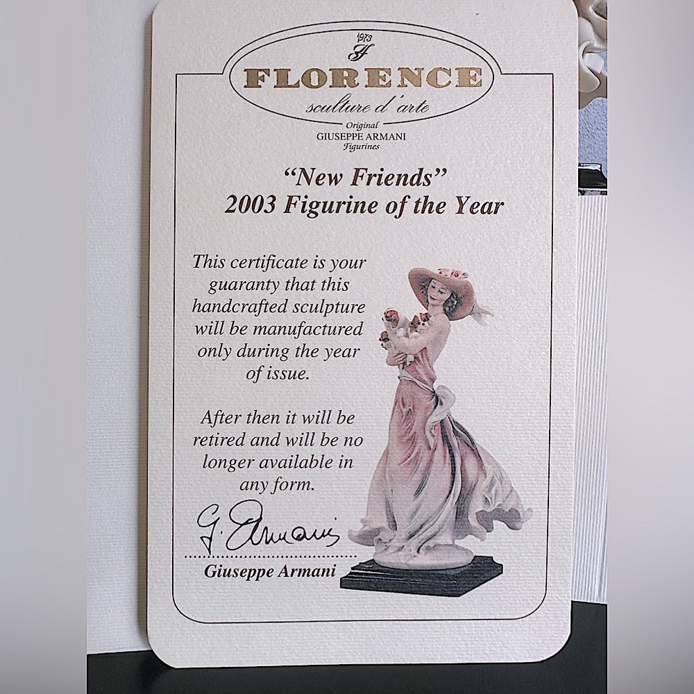 Giuseppe Armani “New Friends” Open Edition 2003 Figurine. - Picture 11 of 12